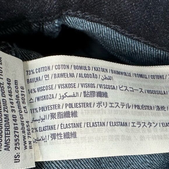 Abercrombie Kids Jeans Girls Sz 14 Slim Super Skinny Denim Dark Washed Blue - Picture 8 of 11